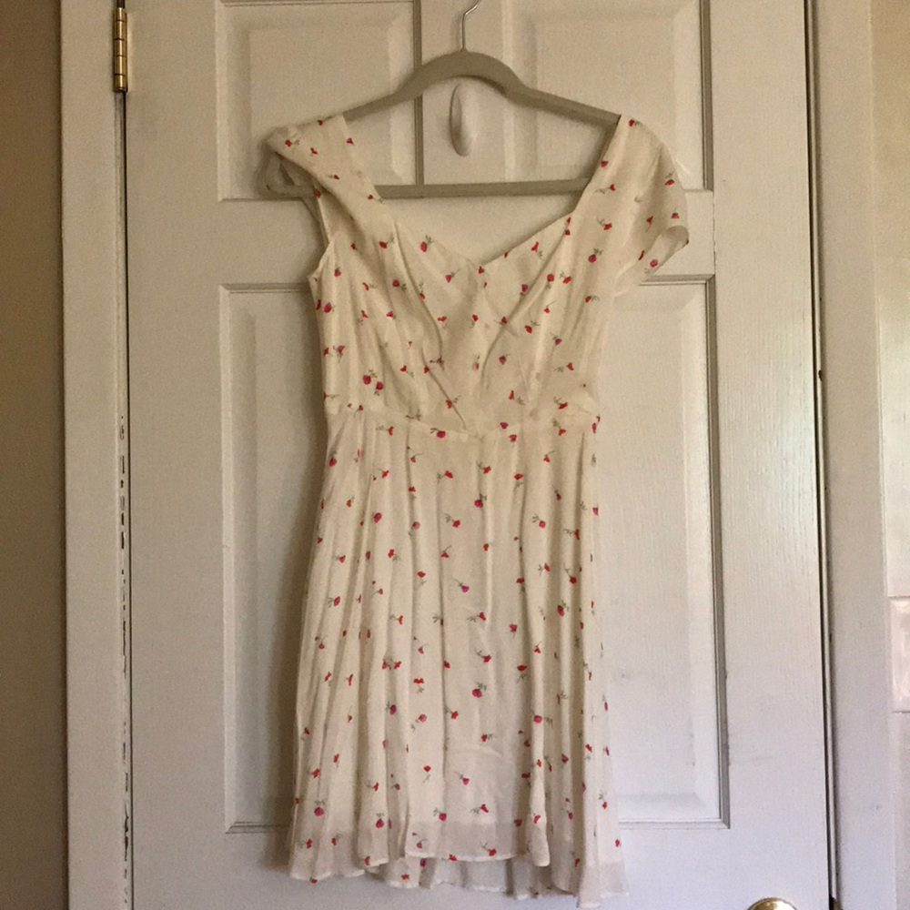 Rose floral mini dress